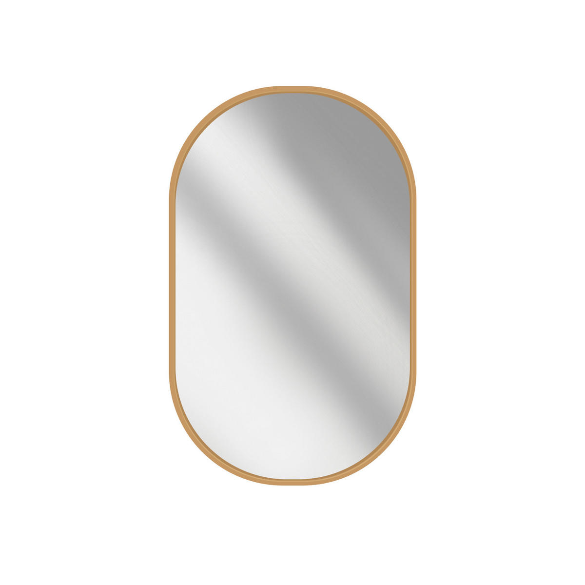 WANDSPIEGEL Glasspiegel Oval Gold 70/50/2 cm - Goldfarben, Glas (50/70/2cm) - EMKE