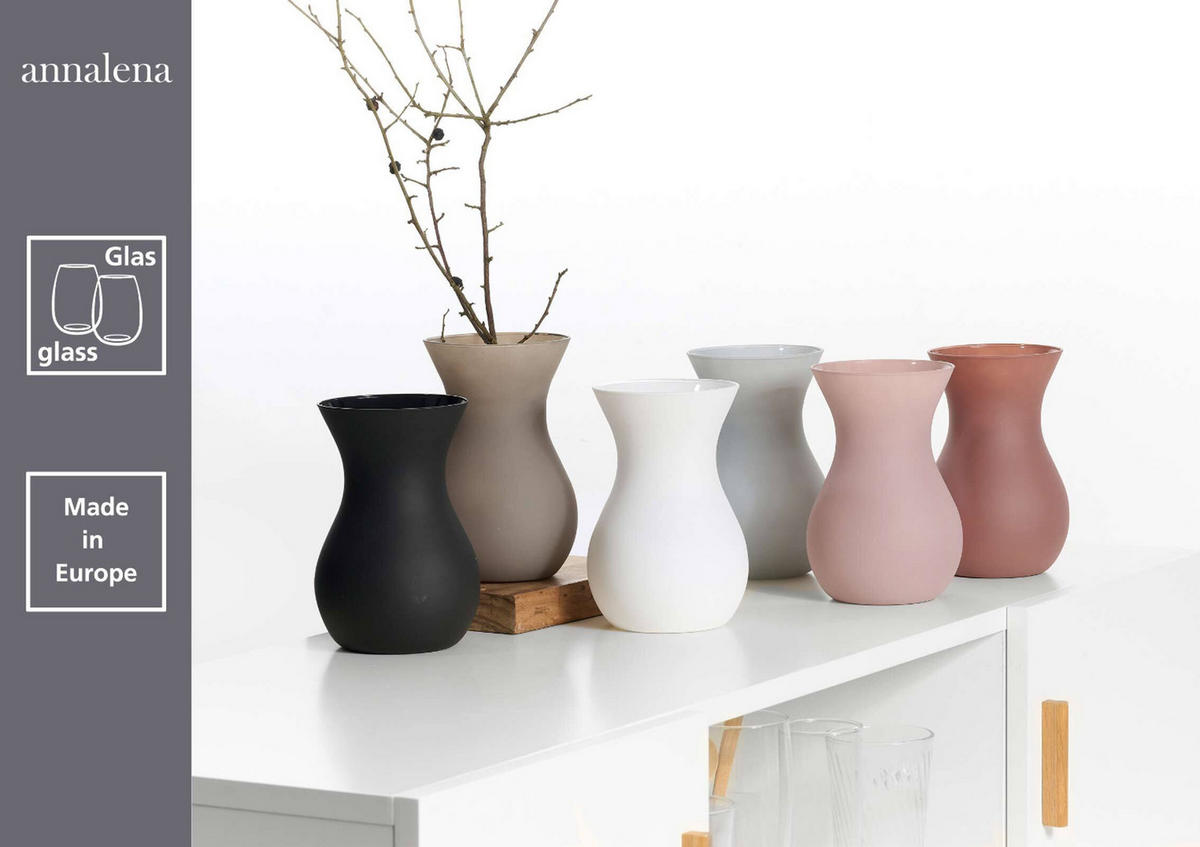 VASE Annalena Puderrosa 18 cm - Rosa, Glas (12/18cm) - Ritzenhoff Breker