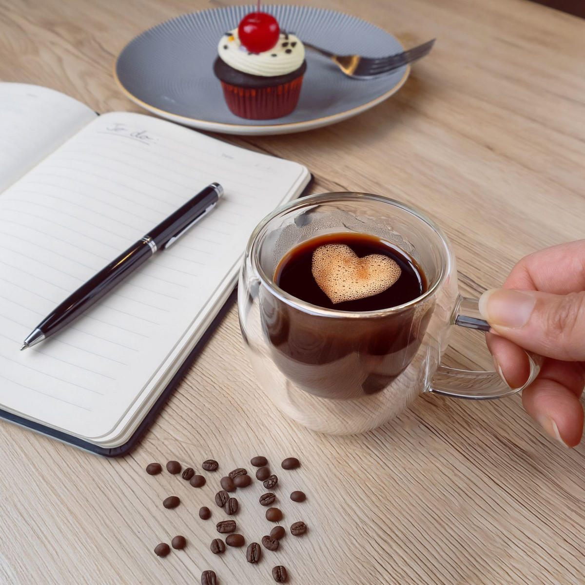 KAFFEEGLAS 150 ml (4er-Set) - Transparent, Glas - Intirilife