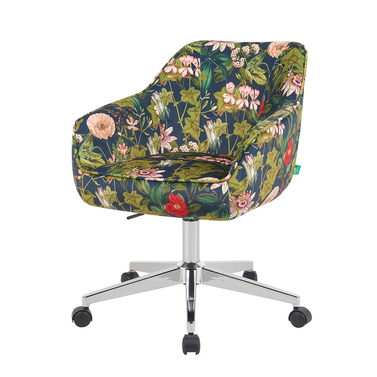 BÜROSTUHL Mika-Noel - Chromfarben/Multicolor, Textil/Metall (60/79/61cm) - DUBI Möbel