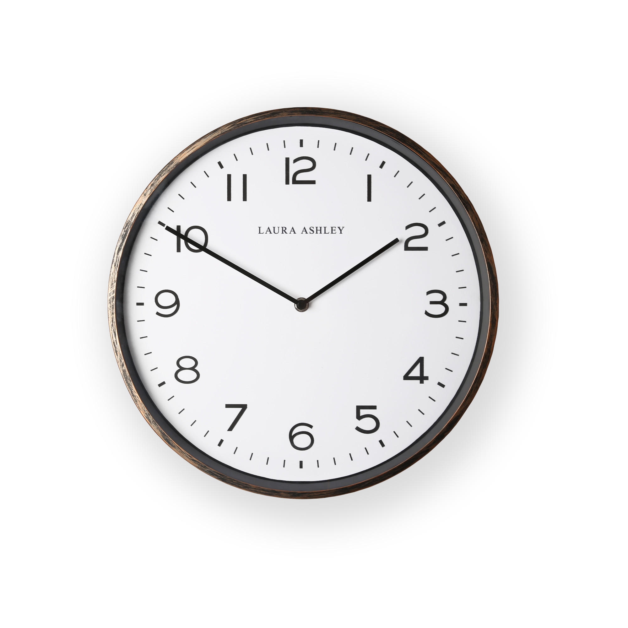 Laura Ashley Wanduhr Bronze, Weiß 35.5x1x35.5 cm