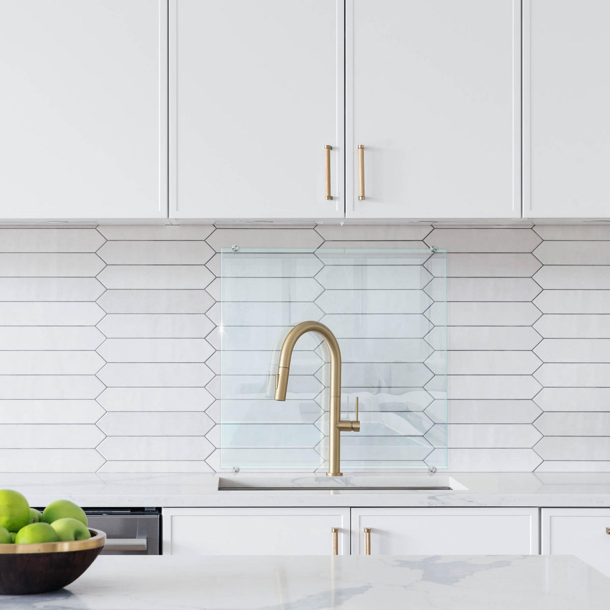 KÜCHENRÜCKWAND 60 x 60 cm Transparente Glasplatte - Transparent, Glas (60/60/0.4cm) - TULUP