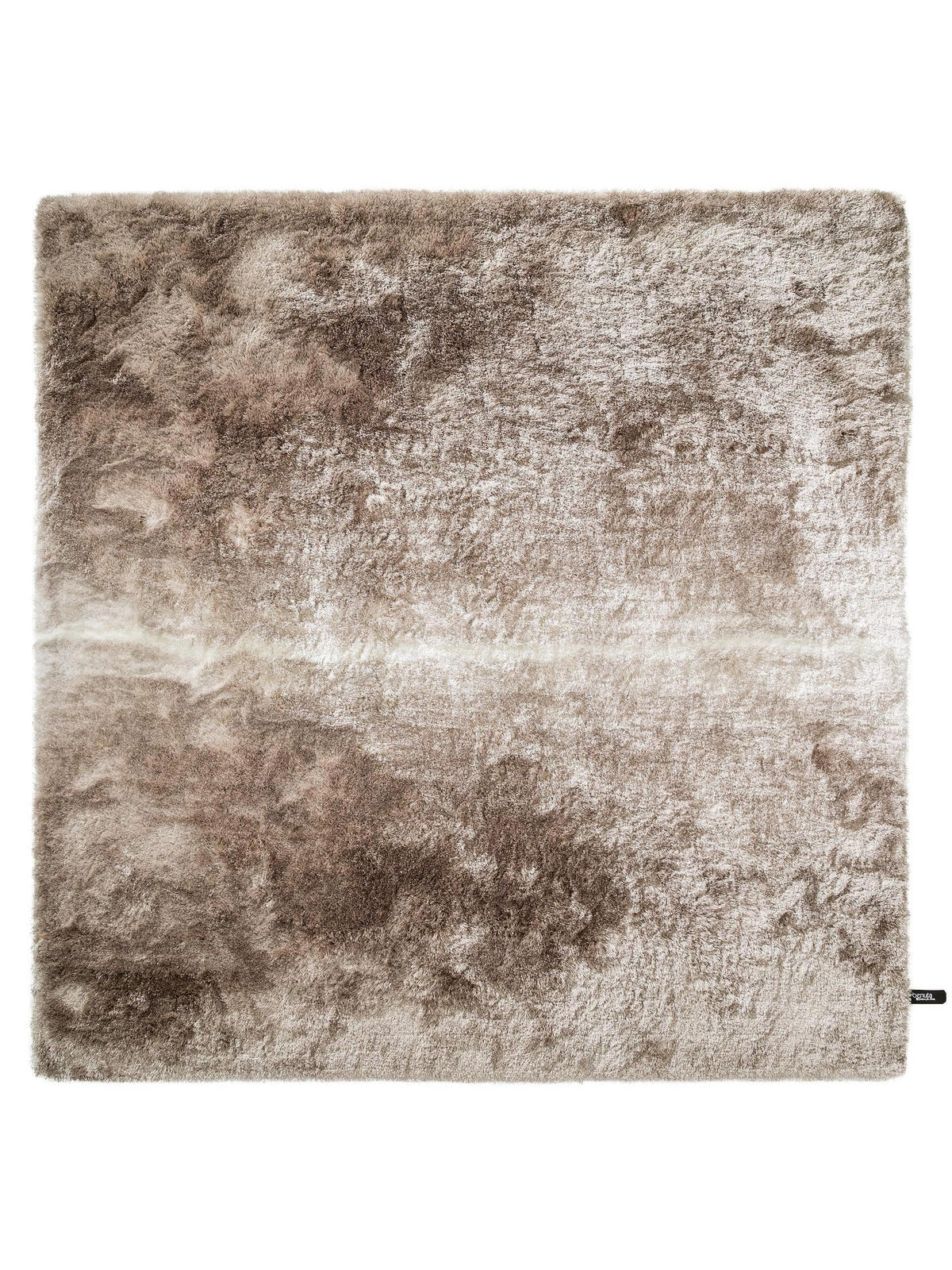 HOCHFLORTEPPICH Whisper Beige/Hellbraun 200x200 cm - Beige, Textil (200/200cm) - benuta Nest