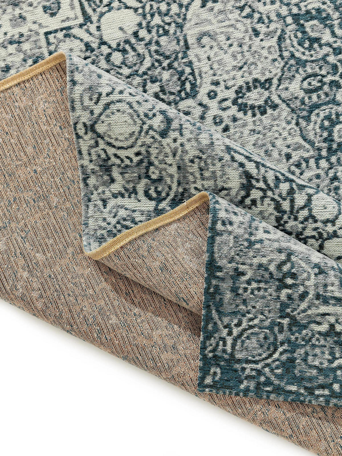 FLACHGEWEBETEPPICH Frencie Blau 160x235 cm - Blau, Textil (160/235cm) - benuta Nest