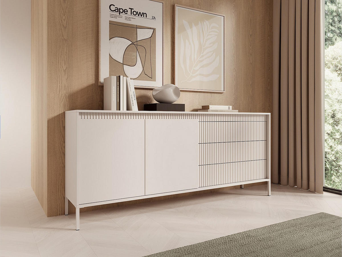 SIDEBOARD mit 3 Schubladen & 2 Türen - MDF - Beige - NURSEMA - Beige, Holz (187.1/81.4/39.5cm) - Vente-Unique