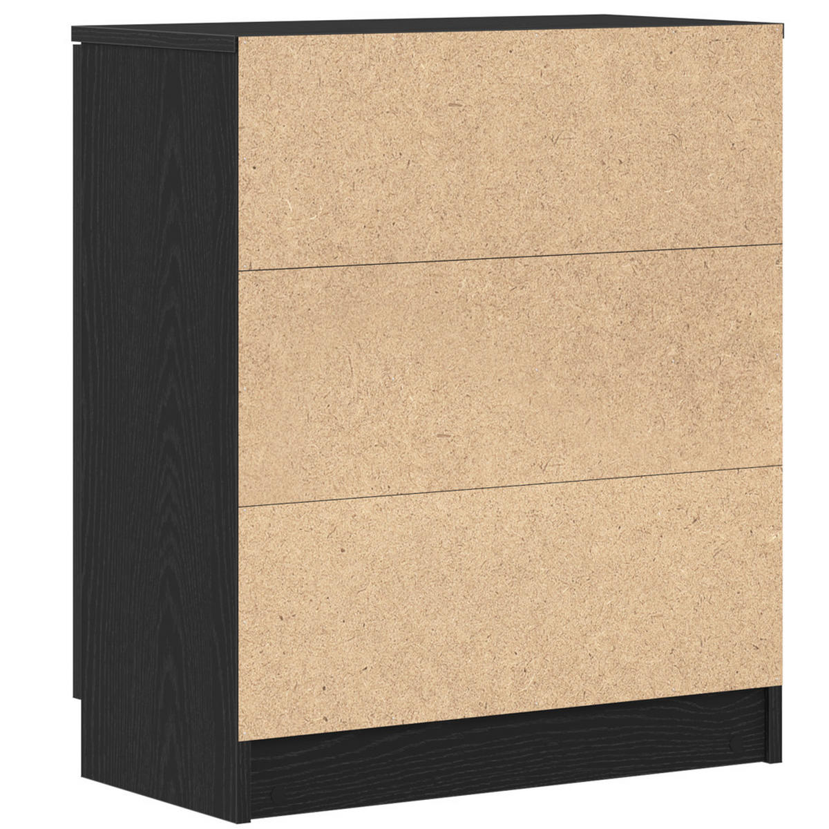 SIDEBOARD Schwarz Eichen-Optik 60/30/70 Cm Holzwerkstoff - Schwarz, Holzwerkstoff (30/70/60cm) - vidaXL