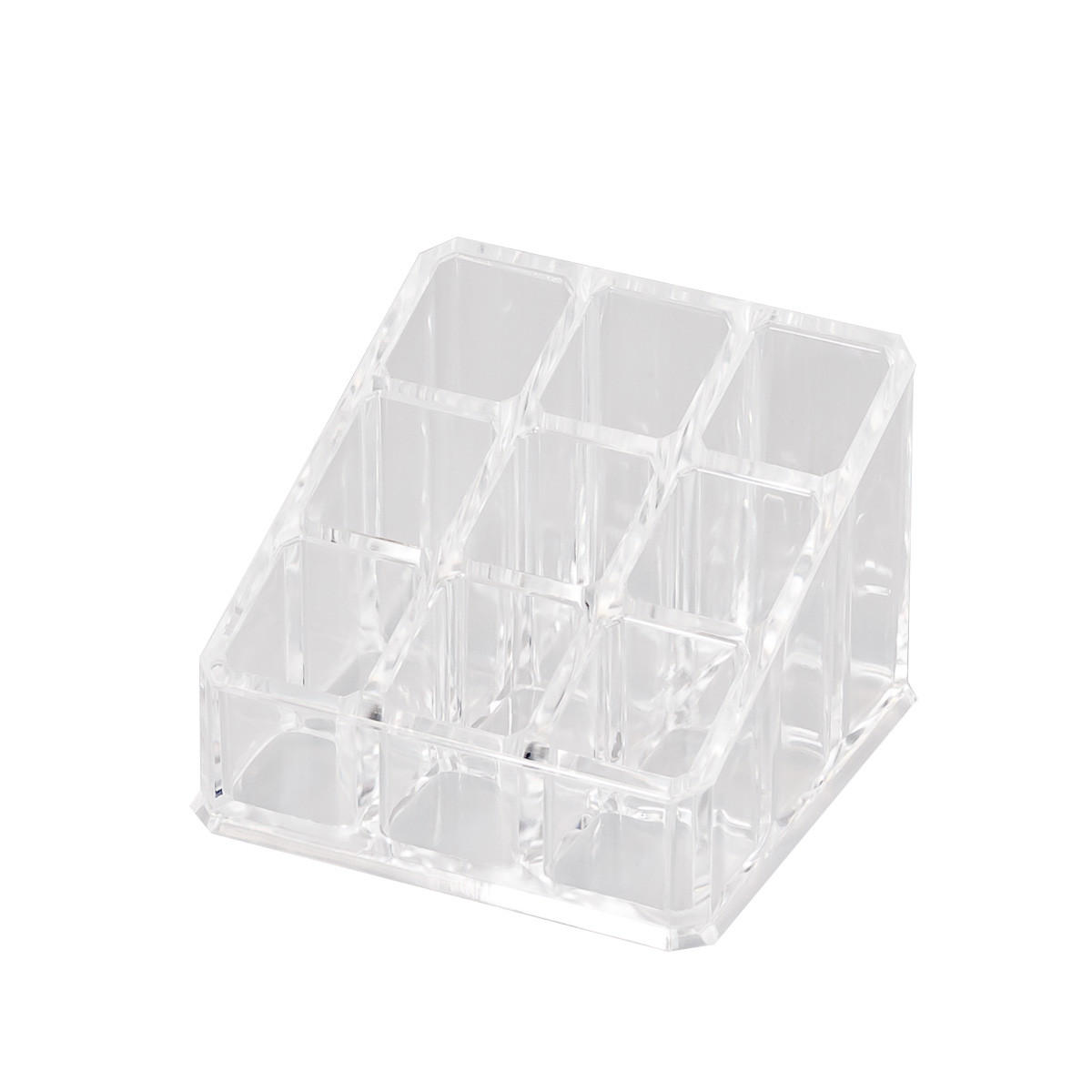 KOSMETIKORGANIZER, mit 9 Fächern, quadratisch - Transparent, Kunststoff (9/9/6.5cm) - bremermann