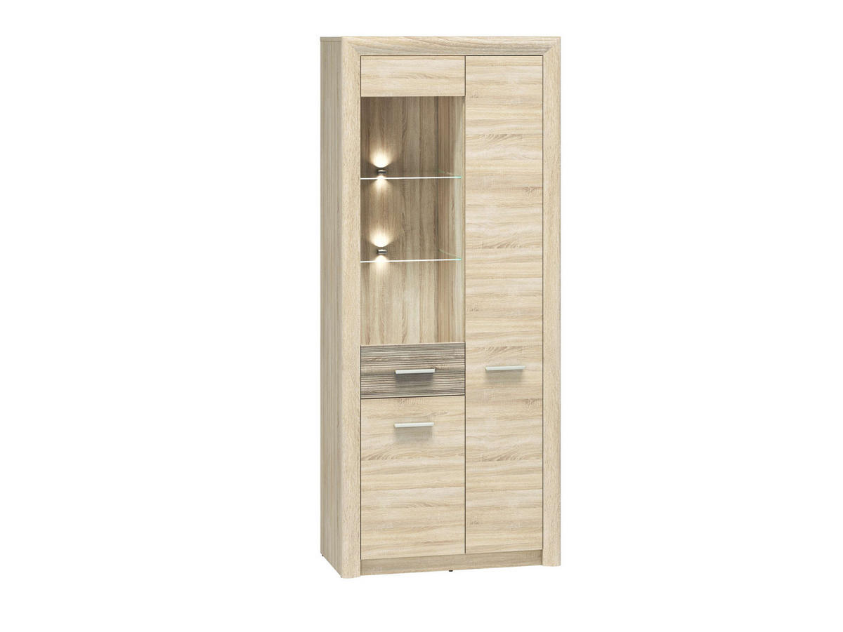 WOHNZIMMER Set 4-tlg. – Castel – Eichefarben / Sonoma Eiche - Eichefarben/Sonoma Eiche, Holzwerkstoff (85/201/43cm) - hi-markt