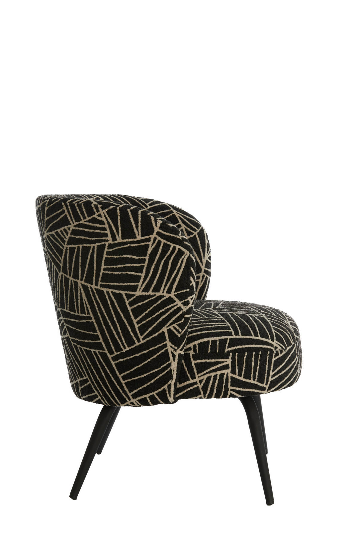 SESSEL Dieyda Schwarz 68/67/72 cm - Schwarz, Textil (67/72/68cm) - Light & Living
