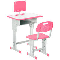 SCHREIBTISCH-SET DE-17547 Rosé - Pink, Kunststoff (60/102/45cm) - ComfortXL