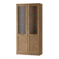 STANDVITRINE Cozy 12 Eiche Rustikal 95 / 42 / 200cm - Eichefarben/Braun, Holz/Metall (95/200/42cm) - Feldmann-Wohnen