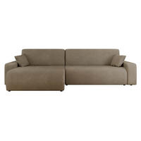 ECKSOFA Piano - Hellbraun/Schwarz, Holz/Kunststoff (274/145cm) - MIRJAN24