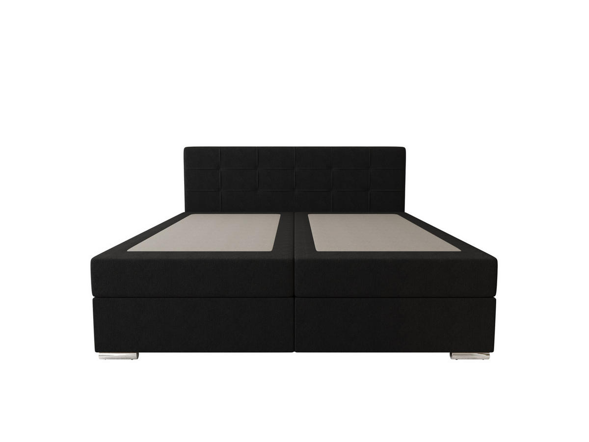 BOXBETT ZILANO 1 mit Matratze H3 und Topper 140x200 Cosmic 100 - Schwarz, Holz/Textil (140/200cm) - Bedante