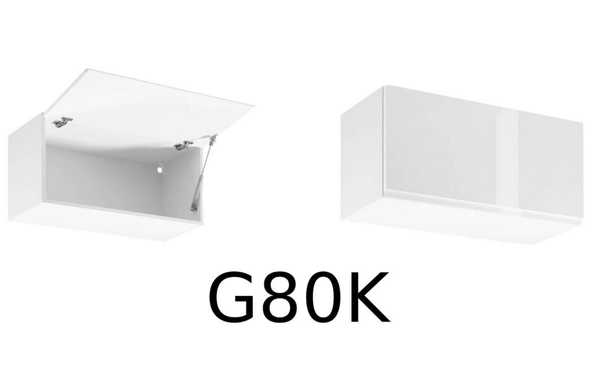 KÜCHENLEERBLOCK 340 cm Aspen K40-M340 in Weiß/Hochglanz - Weiß Hochglanz/Grau, Holz (340/212/60cm)