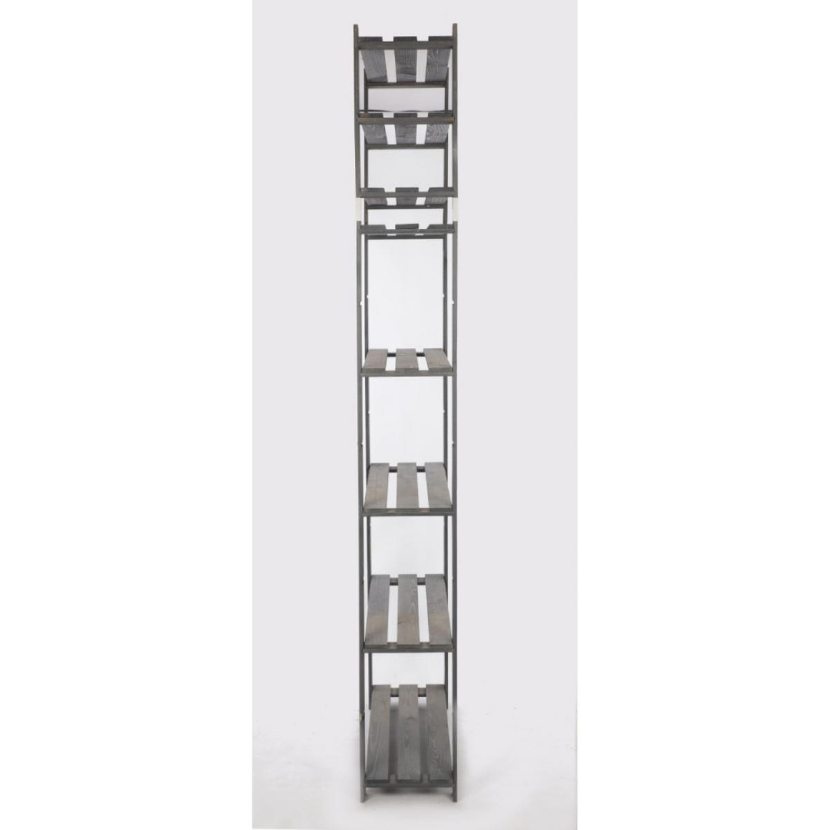 HOLZREGAL PINEPEAK 220x80x28cm 7 Fachboden 1,2cm dickes Kiefernholz Grau - Grau, Holz (80/220/28cm) - PROREGAL