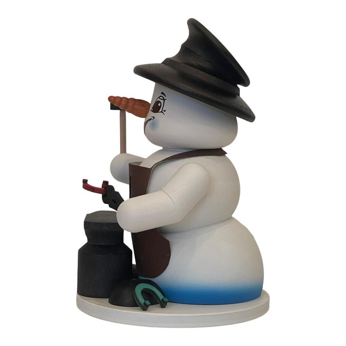 RAUCHFIGUR Schneemann Weiß Schmied 19 cm - Multicolor, Holz (15/19/0.1cm)
