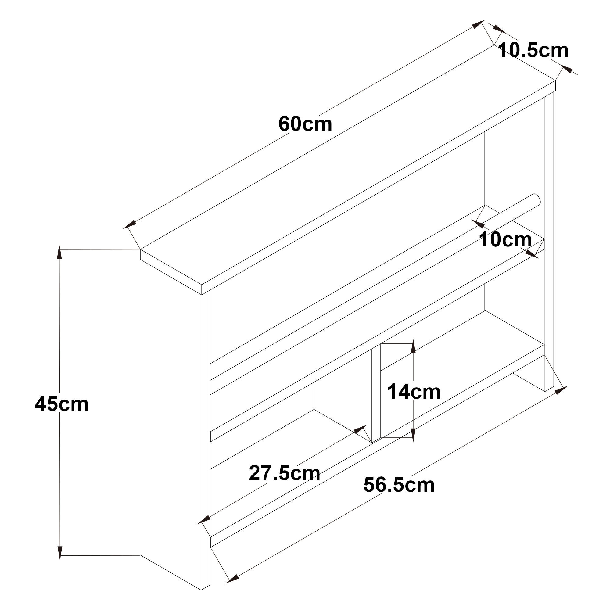 WANDREGAL Piteå - Weiß, Holzwerkstoff (10.5/45/60cm) - [en.casa]