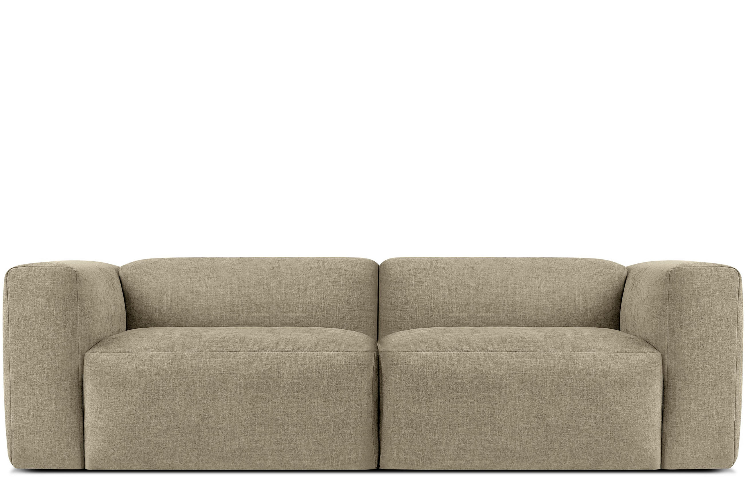 2,5-SITZER-MODULSOFA BUFFO mit extrem weicher und bequemer Sitzfläche, Gewebestoff, sandfarben - Sandfarben, Textil (250/73/96cm) - KONSIMO®