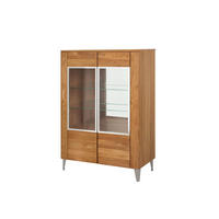 STANDVITRINE Latina Honig Eiche 96 / 42 / 134cm - Honigeiche/Braun, Holz/Metall (96/134/42cm) - Feldmann-Wohnen
