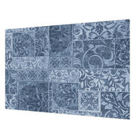 FOTOTAPETE 152x104 cm - Pflanzenornamente - Blau, Textil (152/104cm) - Wallfluent