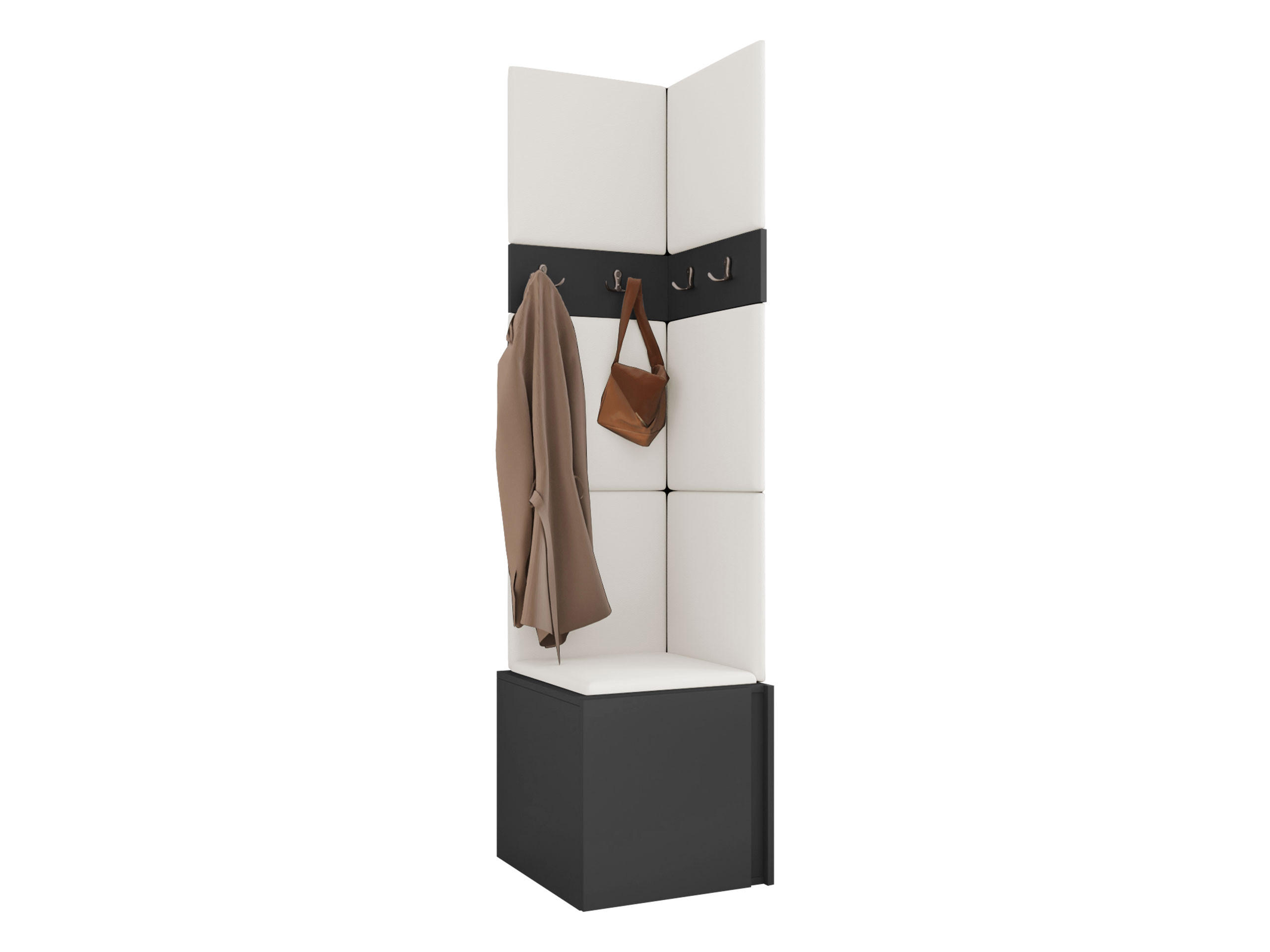 MOBILIER PENTRU HOL Orion XXI - grafit, material plastic/compozit lemnos (42/186/46cm) - MIRJAN24