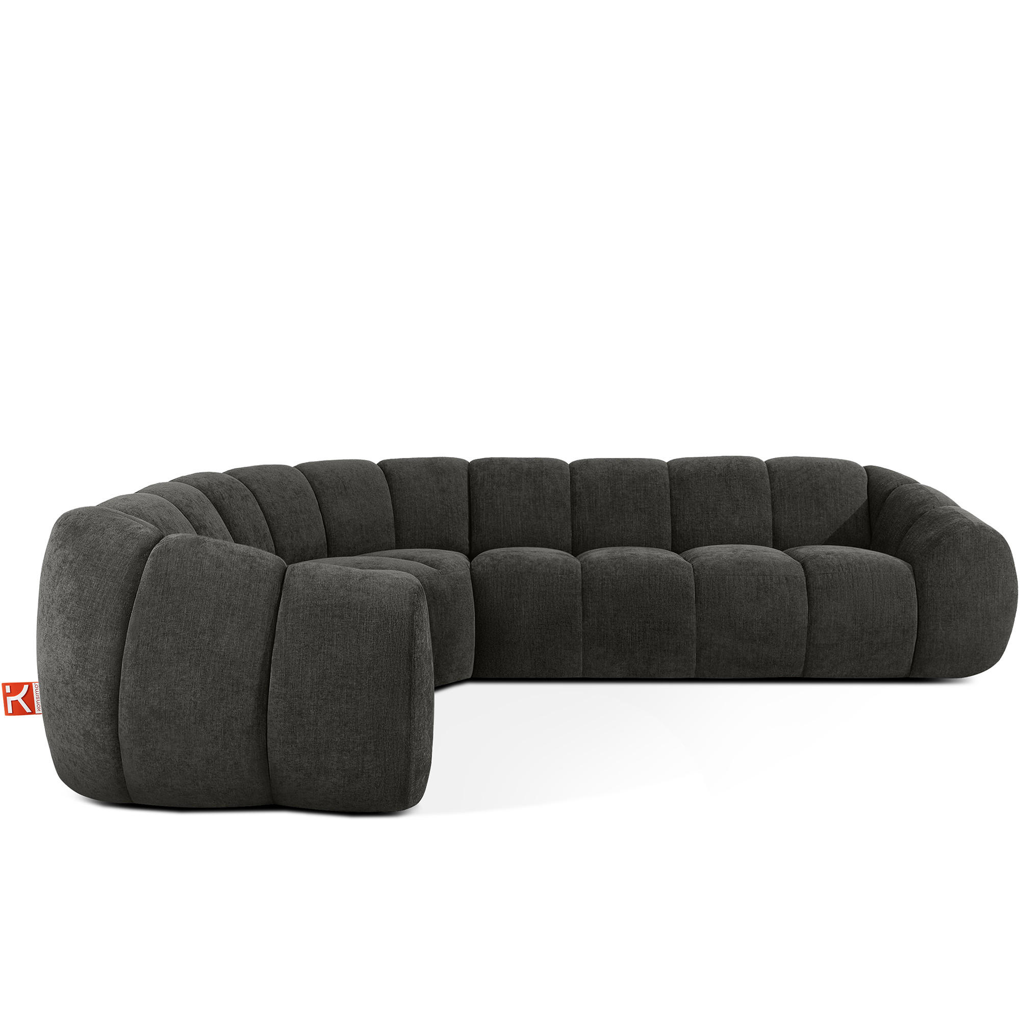 ECKSOFA LINKS FLAVA, Graphitfarben - Graphitfarben, Holz/Holzwerkstoff (310/230cm) - KONSIMO®