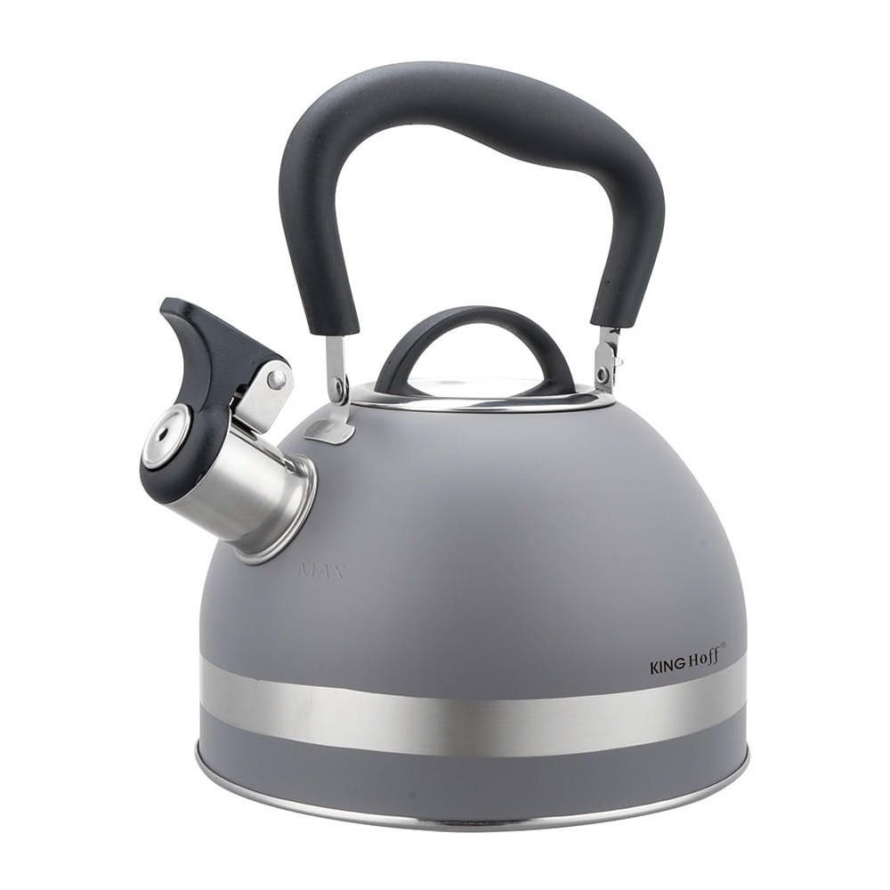 WASSERKESSEL Grau 22/18/23 cm KH1851 - Grau, Metall (22cm) - Kinghoff 