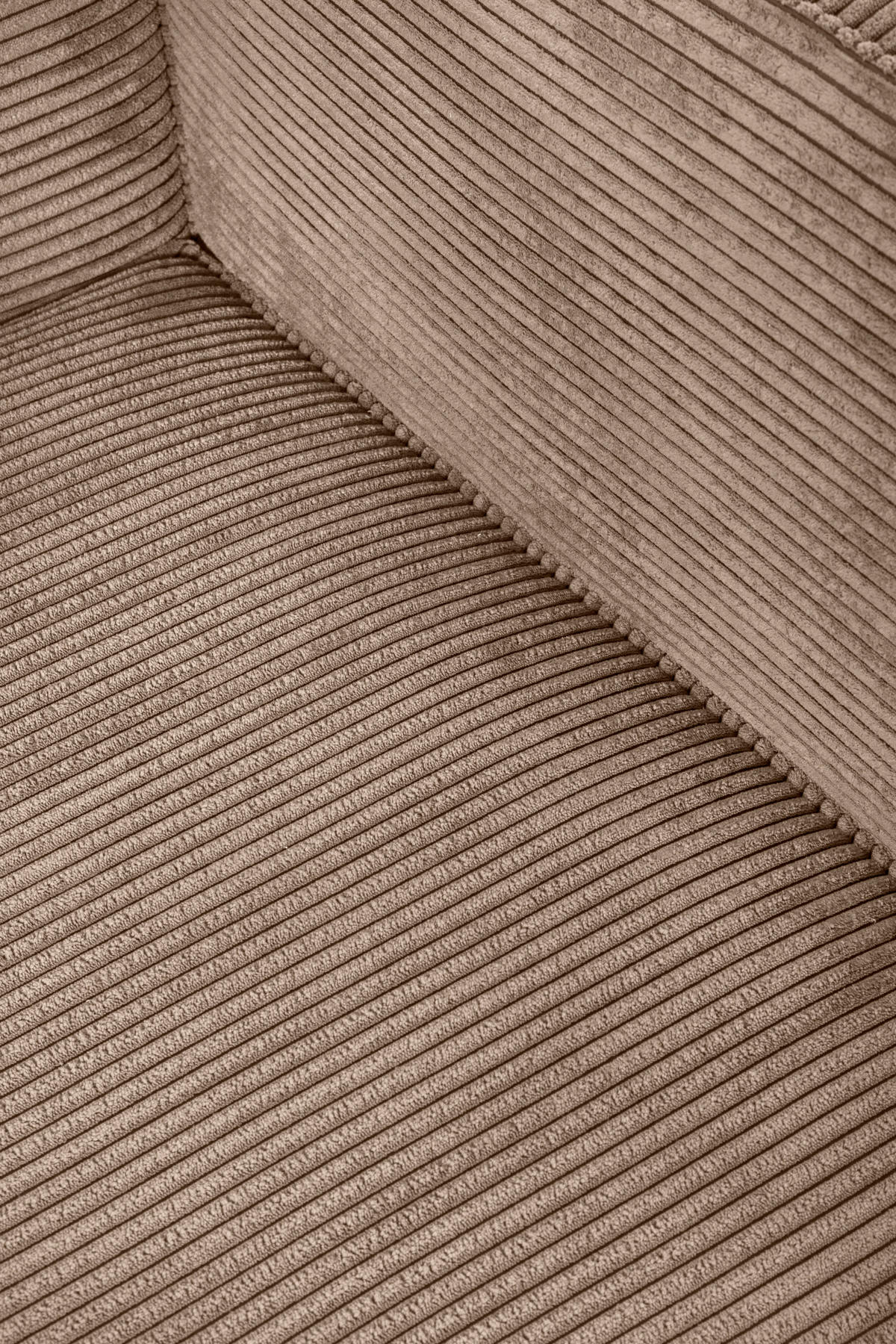 4-SITZER-SOFA Chaiselongue bezogen Steinkord-nicht modular-Samt HARPER - Beige, Textil (100/65/360cm) - RNT By Really Nice Things