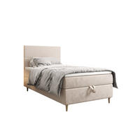 BOXBETT FLO 120x200 Itaka 16, mit Matratze H3, Bonell und Topper, Creme - Creme, Holz/Textil (120/200cm) - Bedante