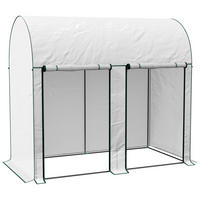 GEWÄCHSHAUS DE-11962 mit 2 Reißverschlusstüren Weiß - Weiß, Kunststoff (100/178/200cm) - ComfortXL