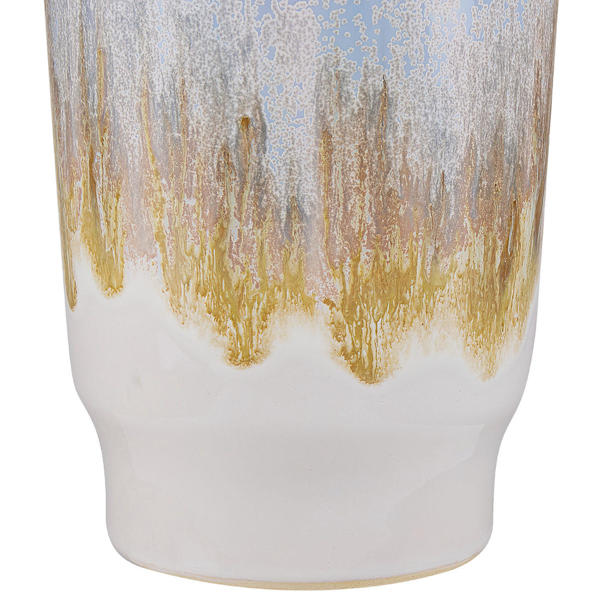 BLUMENVASE Steinzeug blau Gerrha - Blau, Stein (25cm) - Beliani
