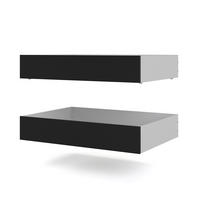 BETTSCHUBLADEN, Nada, Schwarz, Spanplatte foliert, 99 x 67 x 18 cm - Schwarz, Holzwerkstoff - ebuy24