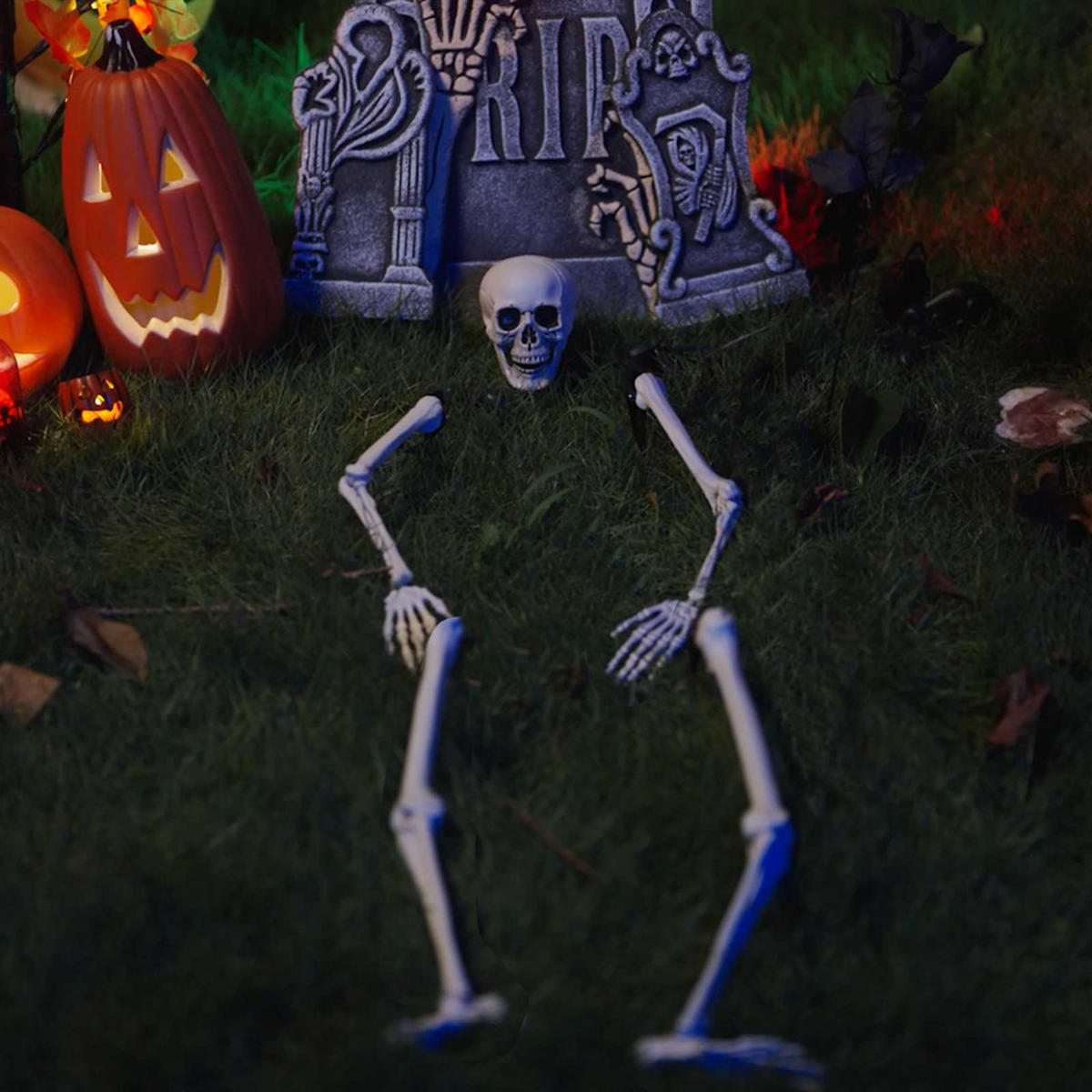 HALLOWEEN-DEKO 45.5/13 Cm Weiss Polypropylen - Weiß, Kunststoff (13/10/45.5cm) - vidaXL