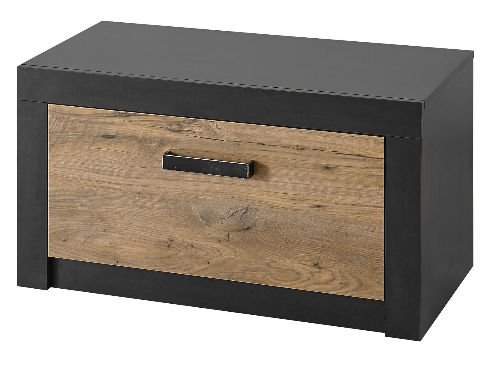 GARDEROBEN-SITZBANK Kastanie und grau Fresco, Garderobenbank Schuhschrank, 80 x 43 cm - Kastanienfarben/Dunkelgrau, Holzwerkstoff/Kunststoff (80/43/42cm) - Furn.Design