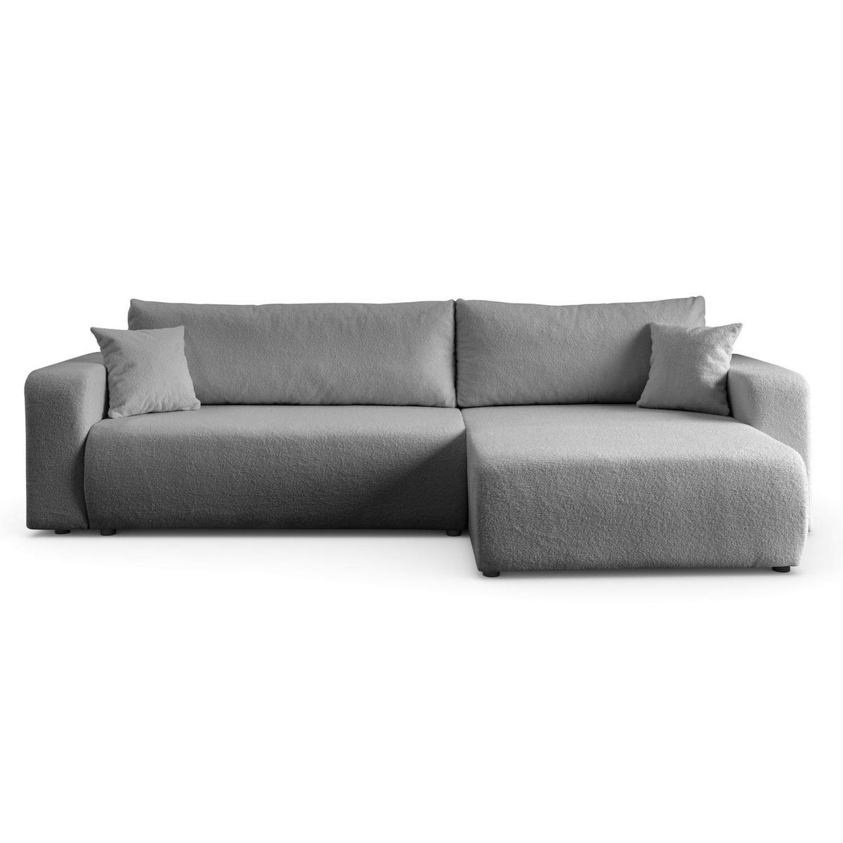 ECKSOFA VESPO XL mit Schlaffunktion und Bettzeugkasten - Graphitfarben, Textil (267/143cm) - Lookway