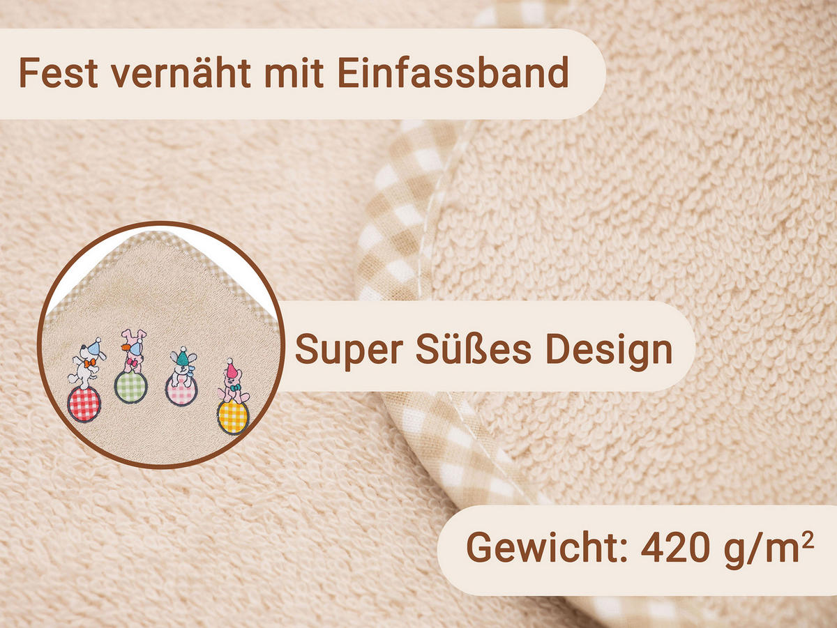 HANDTÜCHER, 100x100 cm, 100% Baumwolle, Braun - Creme, Textil (100/100cm) - Zollner