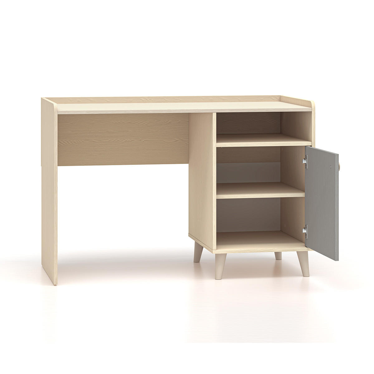 SCHREIBTISCH Alycia Beige - Grau - Holzeffekt - Grau, Holz (120/80/58cm) - Petits-meubles