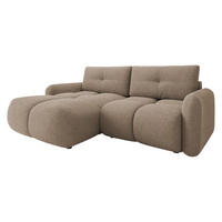 ECKSOFA Sandy - Hellbraun/Schwarz, Holz/Kunststoff (238/165cm) - MIRJAN24