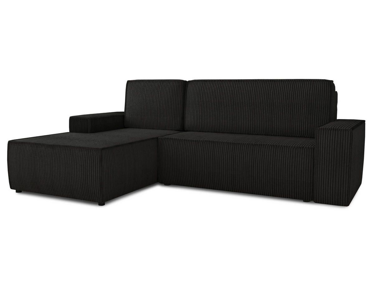 ECKSOFA Totti L, Seite: Links - Schwarz, Holz/Textil (246/144cm) - Sofnet
