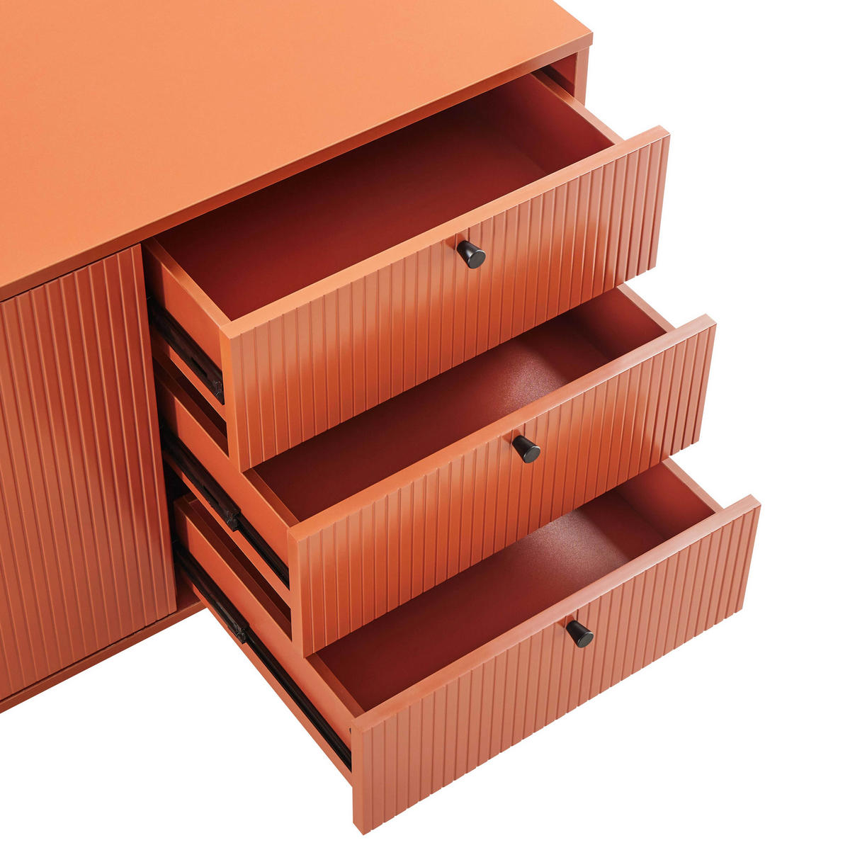 SIDEBOARD 150 cm, Orange - Orange, Holz (40/75/150cm) - Oviala