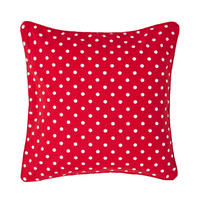 KISSENHÜLLE Polka Dots 45/45 cm, 100% Baumwolle - Rot, Textil (45/45cm) - Homescapes
