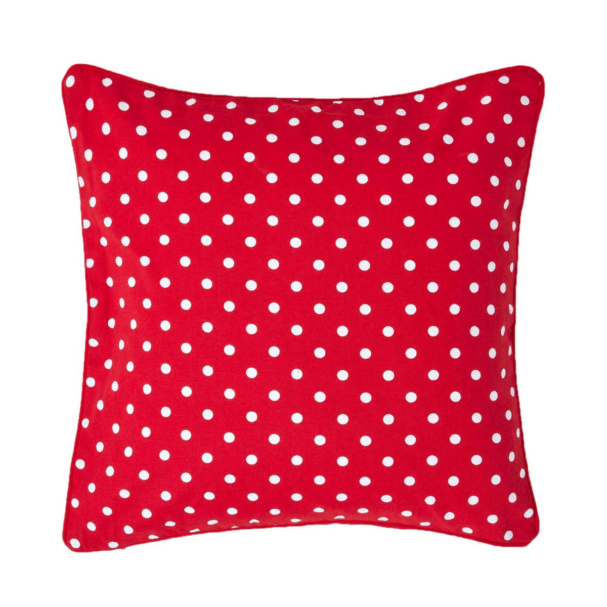 KISSENHÜLLE Polka Dots 45/45 cm, 100% Baumwolle - Rot, Textil (45/45cm) - Homescapes