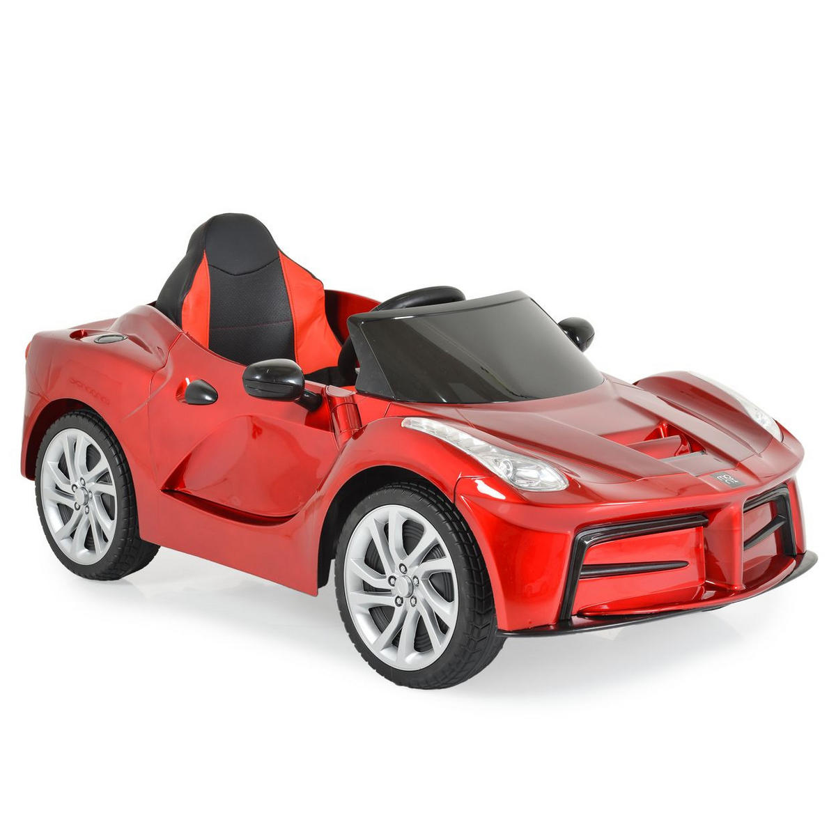 ELEKTROAUTO Liberty rot Fernbedienung EVA-Reifen Rücklichter Gurt MP3 - Rot, Kunststoff (125/65/60cm) - Moni