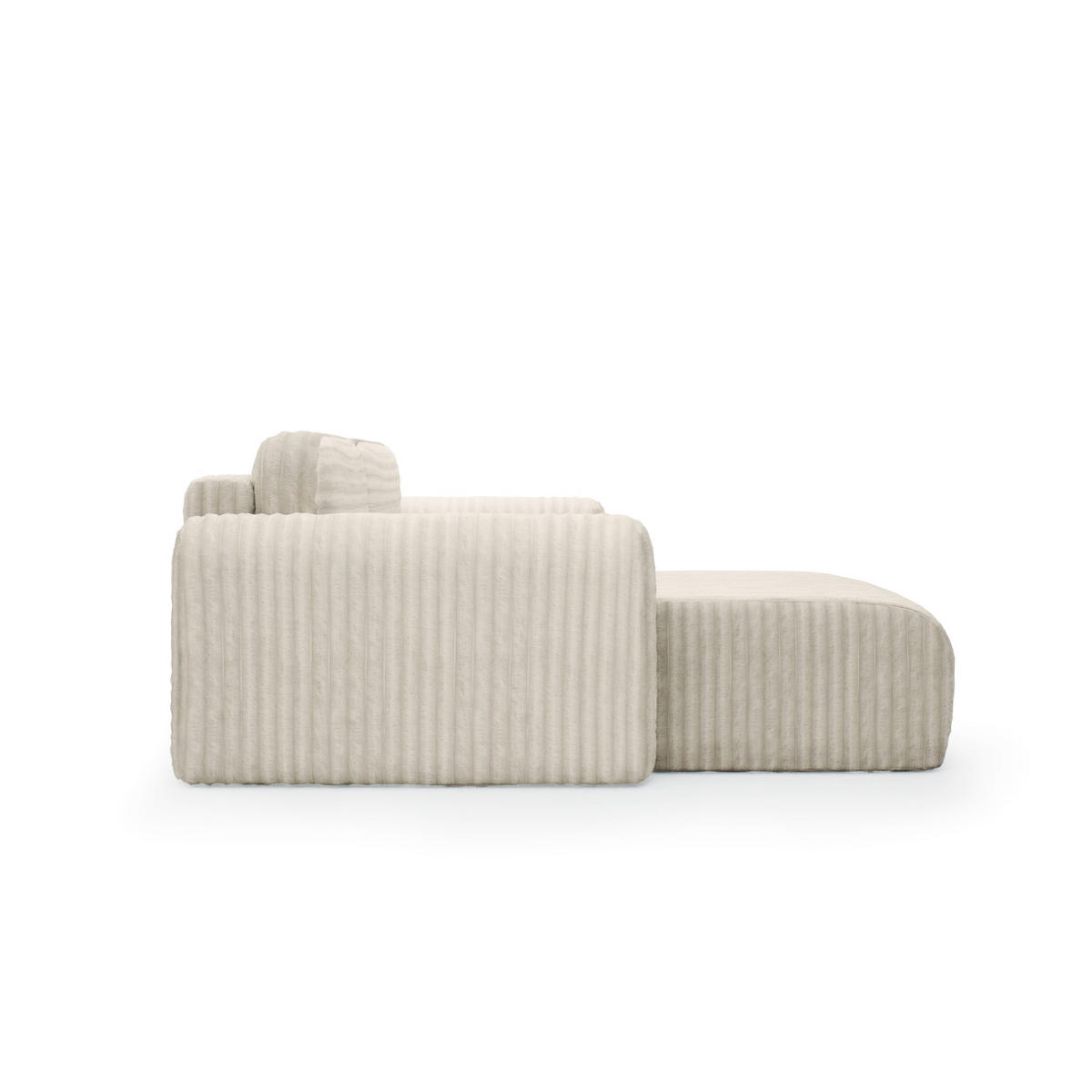 ECKSOFA mit Schlaffunktion Emmen, Creme - Creme, Textil (286/100cm) - Fedve