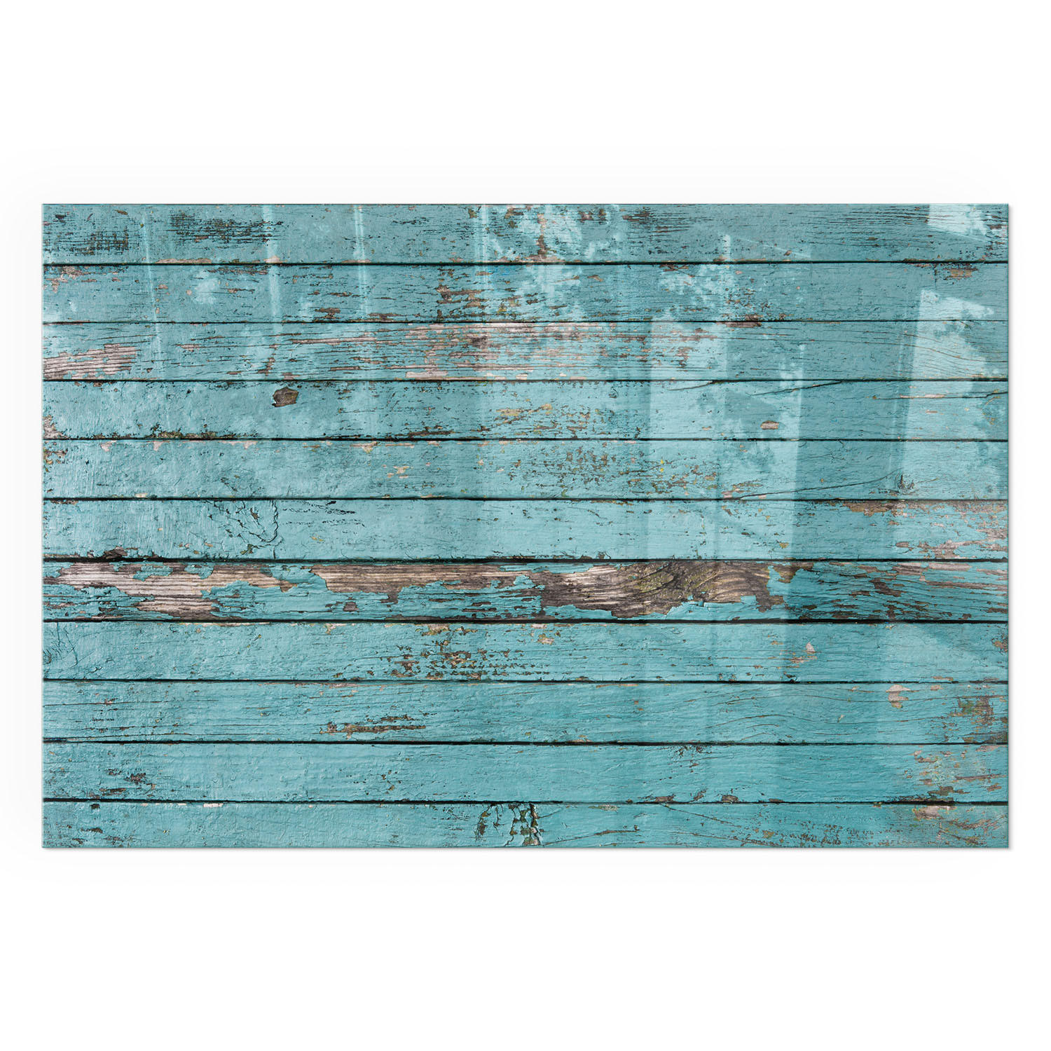 GLASPLATTE für Kamin 60x40 cm - Türkis, Glas (60/40/0.4cm) - TULUP