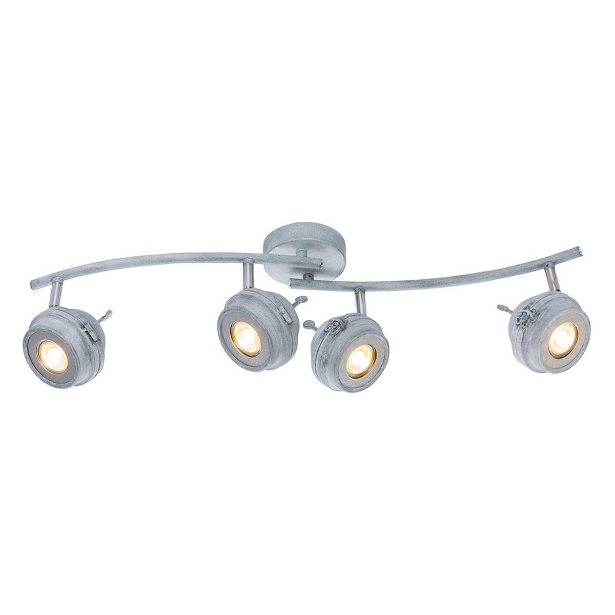 LED DECKENLEUCHTE Metall Grau Antik - Grau, Metall (64/14/16cm) - Globo Lighting