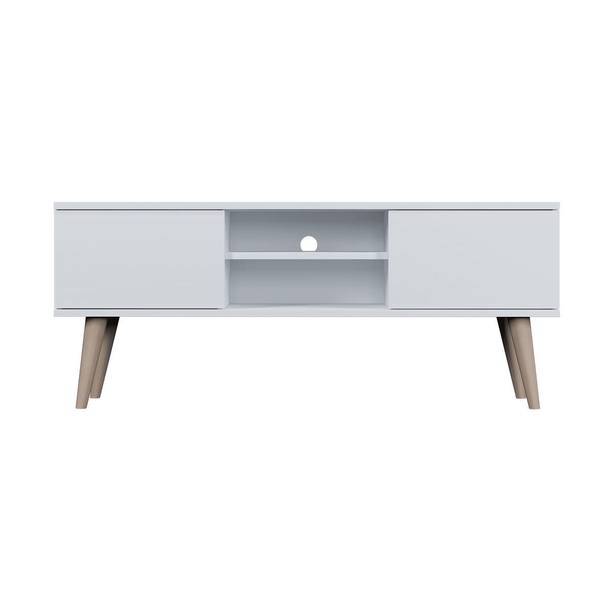 TV-MÖBEL Toronto Weiß - Weiß, Holzwerkstoff (55/35/120cm) - Petits-meubles