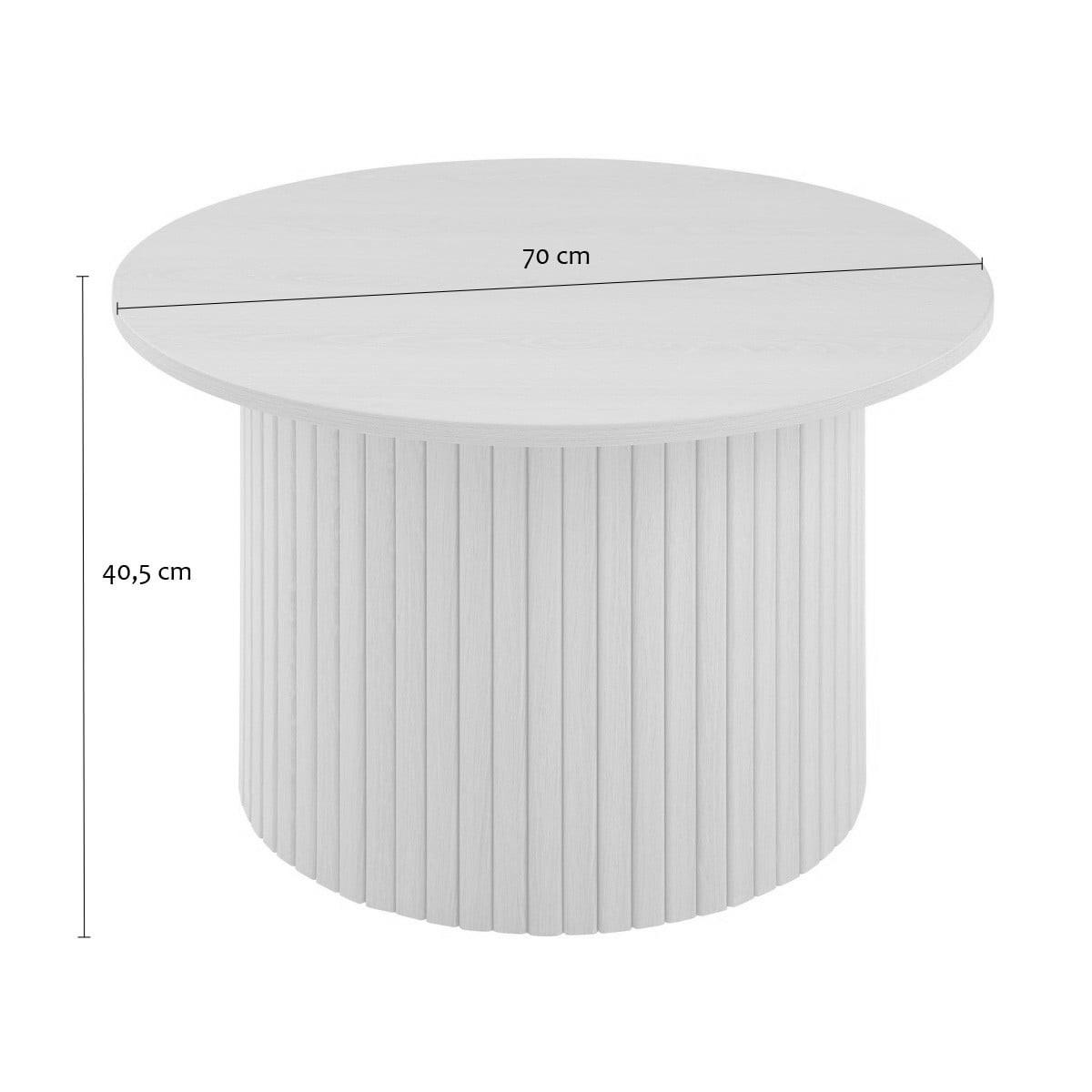 COUCHTISCHE in Houtenoptik - ELIE 70/70/40 cm - Eschefarben, Holzwerkstoff (70/70/40cm) - Calicosy