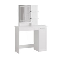SCHMINKTISCH Julia Weiß 90 cm mit LED-Spiegel - Weiß, Holzwerkstoff (90/137.5/38cm) - Vicco