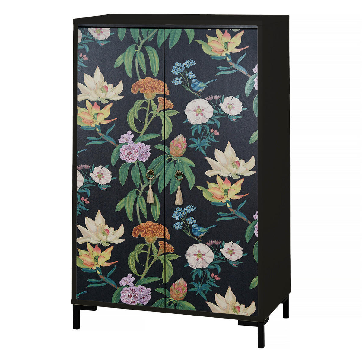 SIDEBOARD aus MDF mit 2 dekorativen Türen WALTER - Weiß, Holzwerkstoff (45/123/75cm) - RNT By Really Nice Things